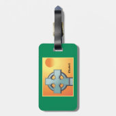 Irish Blessings Cross gepersonaliseerd Bagagelabel (Achterkant verticaal)