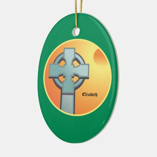 Irish Blessings Cross gepersonaliseerd Keramisch Ornament (Links)