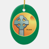 Irish Blessings Cross gepersonaliseerd Keramisch Ornament (Voorkant)