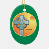 Irish Blessings Cross gepersonaliseerd Keramisch Ornament (Achterkant)