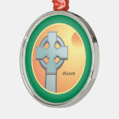 Irish Blessings Cross gepersonaliseerd Metalen Ornament (Links)