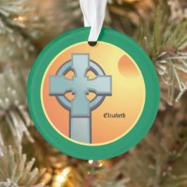 Irish Blessings Cross gepersonaliseerd Ornament