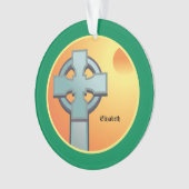 Irish Blessings Cross gepersonaliseerd Ornament (voorkant)