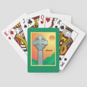 Irish Blessings Cross gepersonaliseerd Pokerkaarten (Achterkant)