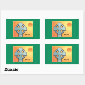 Irish Blessings Cross gepersonaliseerd Rechthoekige Sticker (Vel)