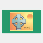 Irish Blessings Cross gepersonaliseerd Rechthoekige Sticker (Voorkant)
