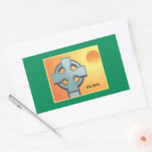 Irish Blessings Cross gepersonaliseerd Rechthoekige Sticker (Envelop)