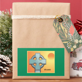 Irish Blessings Cross gepersonaliseerd Rechthoekige Sticker
