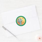 Irish Blessings Cross gepersonaliseerd Ronde Sticker (Envelop)