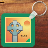 Irish Blessings Cross gepersonaliseerd Sleutelhanger (Achterkant)