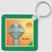 Irish Blessings Cross gepersonaliseerd Sleutelhanger (Achterkant)