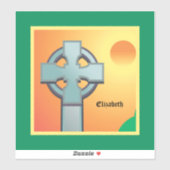 Irish Blessings Cross gepersonaliseerd Sticker (Vel)