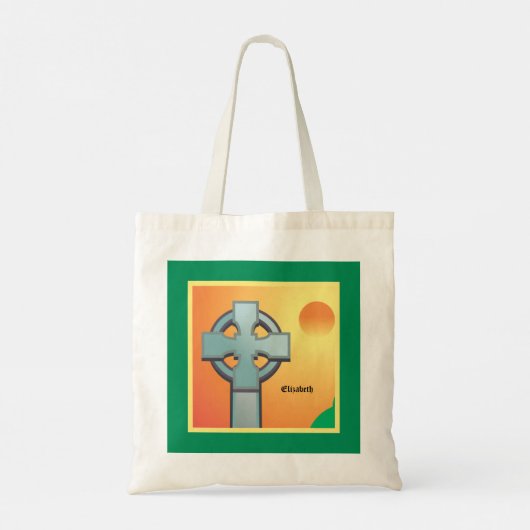 Irish Blessings Cross gepersonaliseerd Tote Bag (Achterkant)