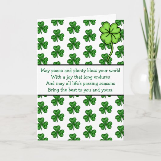 Irish Blessings | Fijne St Patrick's Day Kaart (Voorkant)