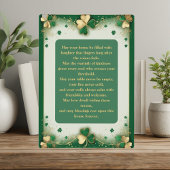 Irish Blessings for Home and Hearth Shamrock Gold Fotoplaat