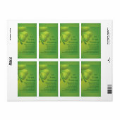 Irish Blessings Green Shamrock, Keltic Etiket (Full Sheet)