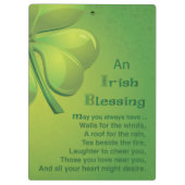 Irish Blessings Green Shamrock, Keltic Klembord (Achterkant)