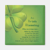 Irish Blessings Green Shamrock, Keltic Magneet (Voorkant)