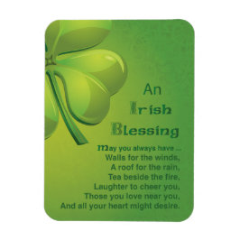 Irish Blessings Green Shamrock, Keltic Magneet