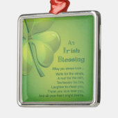 Irish Blessings Green Shamrock, Keltic Metalen Ornament (Links)