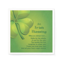 Irish Blessings Green Shamrock, Keltic