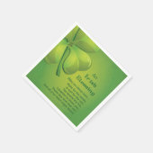 Irish Blessings Green Shamrock, Keltic Servet (Hoek)