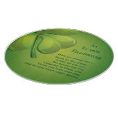 Irish Blessings Green Shamrock, Keltic Snijplank (Hoek)