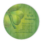 Irish Blessings Green Shamrock, Keltic Snijplank (Voorkant)