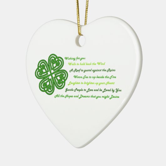 Irish Blessings Keramisch Ornament (Links)