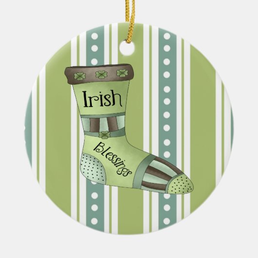 Irish Blessings kerstversiering Keramisch Ornament (Voorkant)
