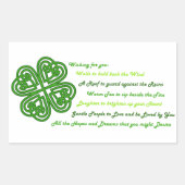 Irish Blessings Rechthoekige Sticker (Voorkant)
