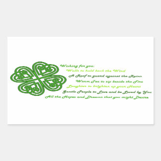 Irish Blessings Rechthoekige Sticker