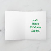 Irish Blessings Shamrocks Wenskaart Kaart (Binnen)