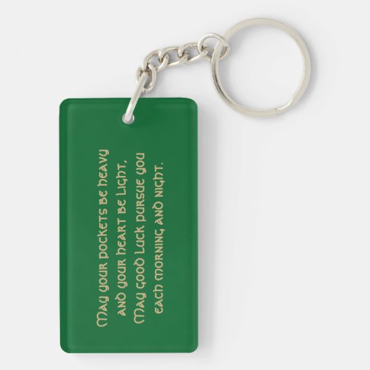 Irish Blessings St. Patrick's Day Gift Sleutelhanger (achterkant)