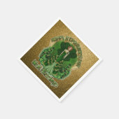 Irish Blessings St Patrick's Day Gold Napkins Servetten (Hoek)