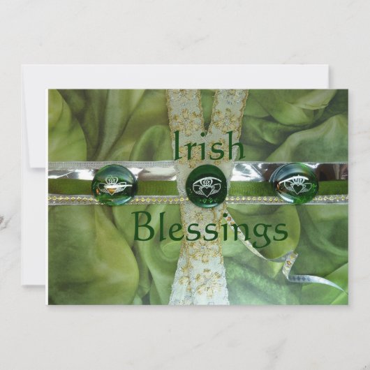 Irish Blessings Wedding Invitting Kaart (Voorkant)
