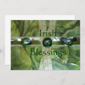 Irish Blessings Wedding Invitting Kaart (Voorkant / Achterkant)