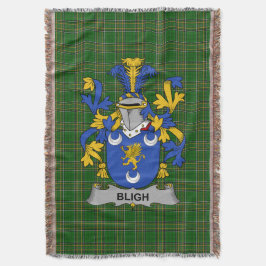 Irish Bligh Coat of Arms Family Crest Ireland Deken