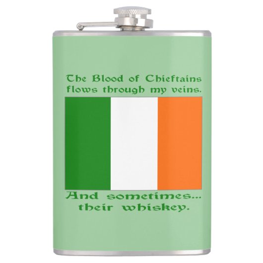 Irish Blood and Whiskey Heupfles (Voorkant)