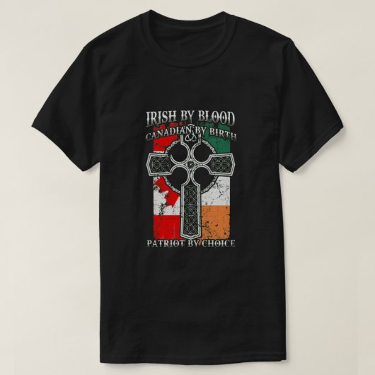 IRISH BLOOD CANADIAN BIRTH T-SHIRT (Design voorkant)