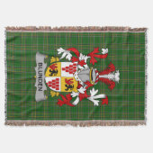 Irish Blunden Coat of Arms Family Crest Ireland Deken (Voorkant)