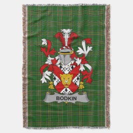 Irish Bodkin Coat of Arms Family Crest Ireland Deken