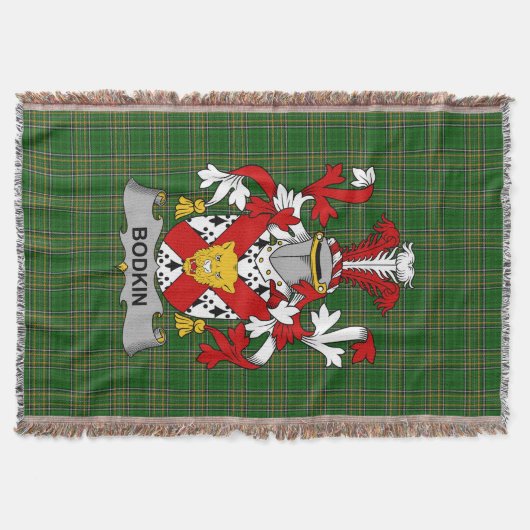 Irish Bodkin Coat of Arms Family Crest Ireland Deken (Voorkant)