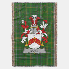 Irish Bond Coat of Arms Family Crest Ireland Deken