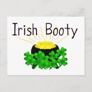 Irish Booty Pot of Gold St. Patrick's Day Briefkaart