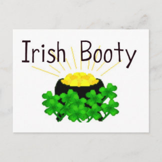 Irish Booty Pot of Gold St. Patrick's Day Briefkaart