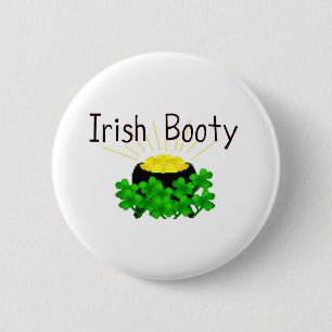 Irish Booty Pot of Gold St. Patrick's Day Ronde Button 5,7 Cm