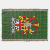 Irish Bourke Coat of Arms Family Crest Ireland Deken (Voorkant)