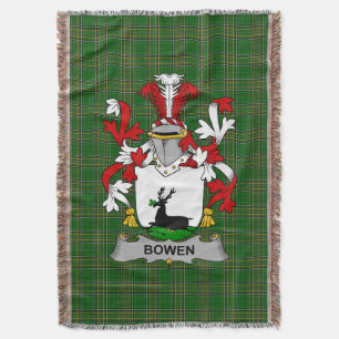 Irish Bowen Coat of Arms Family Crest Ireland Deken