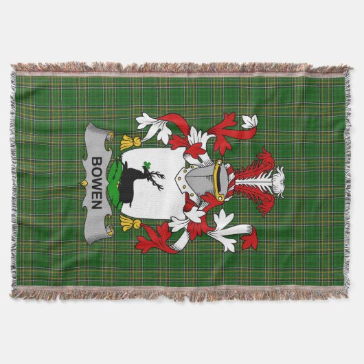 Irish Bowen Coat of Arms Family Crest Ireland Deken (Voorkant)